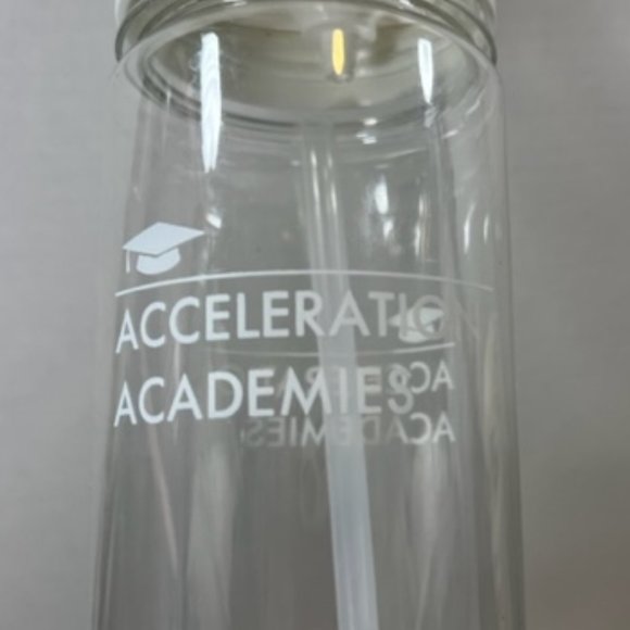 Acceleration Academies Clear Plastic Water Bottle 28oz - Picture 4 of 8